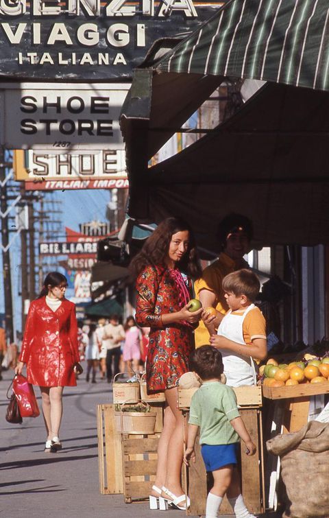On St. Clair Ave. W. in 1970, photographer Bob Olsen asked Nick if he would pose for a photo, then he saw Mary walking toward them and changed his plan slightly.