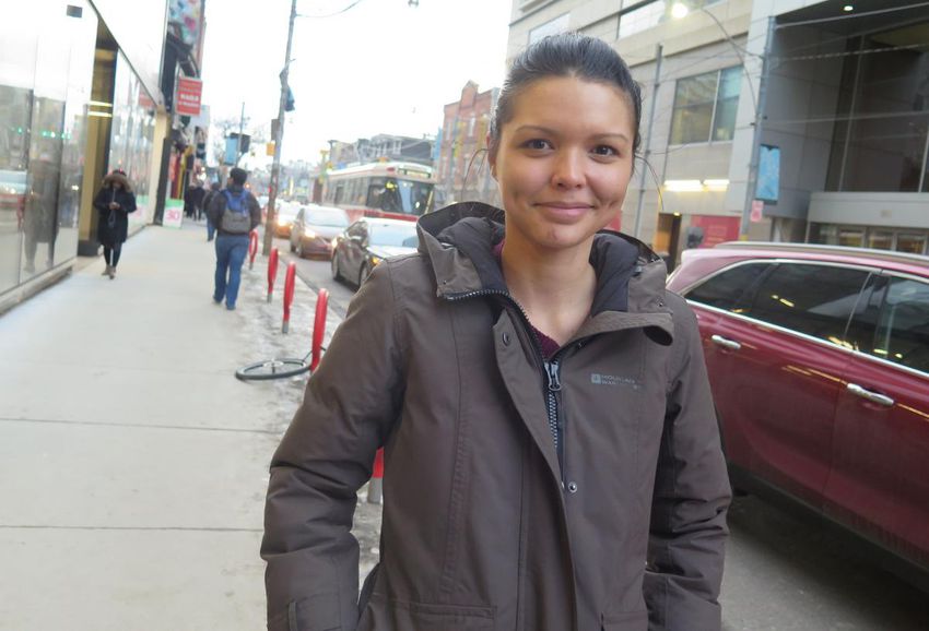 Vanessa Hojda says her unit in the Smart House condo was more reasonable than other one bedroom and studio units downtown, but she does miss having a couch.