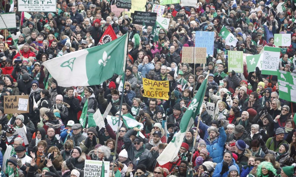 «Nous sommes, nous serons !», disent les Franco-Ontariens à Doug Ford