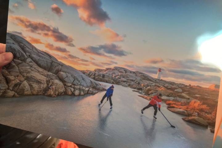 ‘Iconic’ photo of hockey players at Peggy’s Cove helps to feed Nova Scotians – Halifax