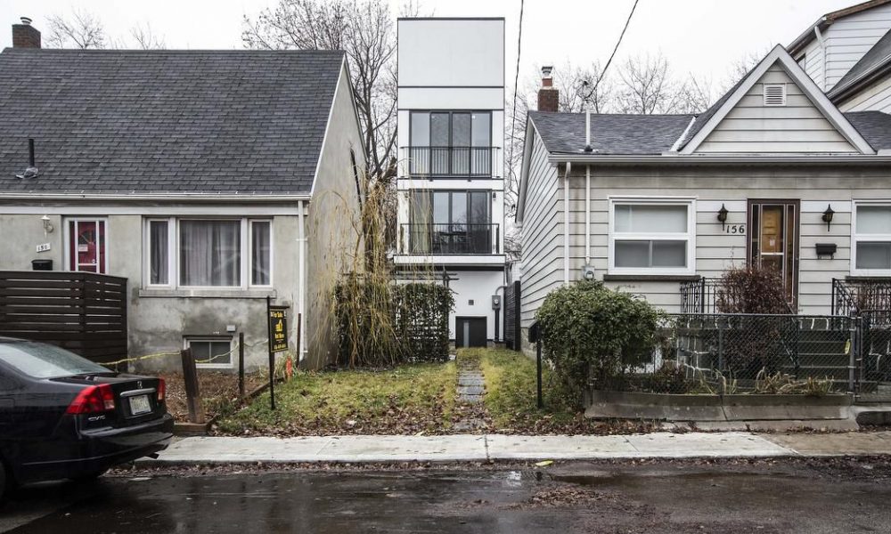 For sale: a skinny $3 million Toronto home that neighbours and critics say doesn’t ‘fit in’