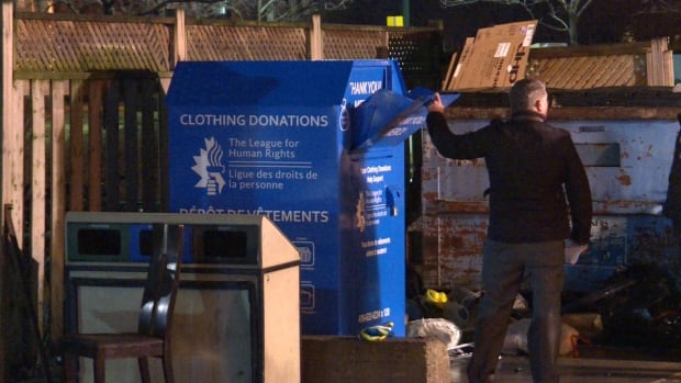 Woman dies after found stuck partially inside a clothing donation bin