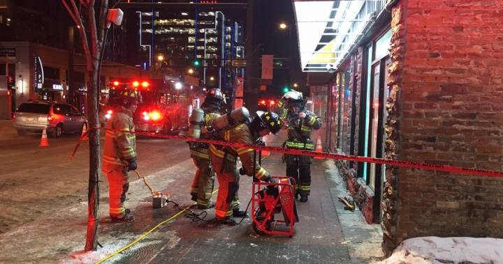 Downtown Edmonton fire prompts lane closure on Jasper Avenue – Edmonton